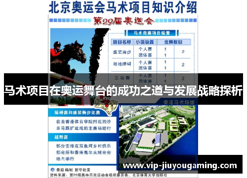 马术项目在奥运舞台的成功之道与发展战略探析
